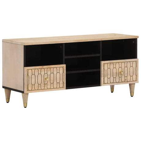 Vidaxl tv-meubel 100x33x46 cm massief mangohout