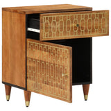 Vidaxl nachtkastje 50x33x60 cm massief mangohout