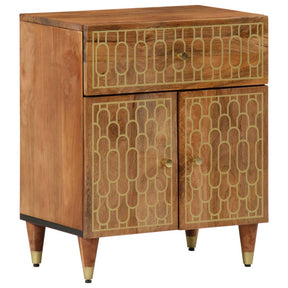 Vidaxl nachtkastje 50x33x60 cm massief mangohout