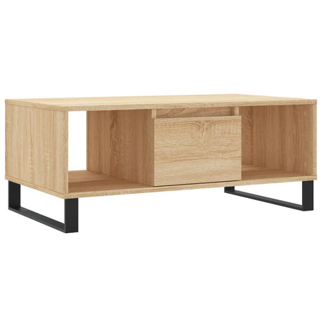 Vidaxl salontafel 90x50x36,5 cm bewerkt hout sonoma eikenkleurig