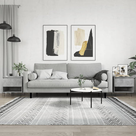 Vidaxl salontafels 2 st 50x46x50 cm bewerkt hout betongrijs