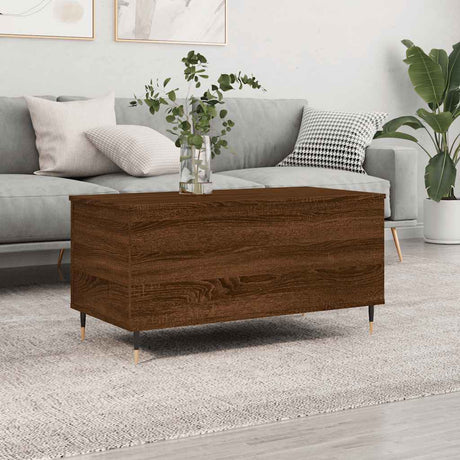 Vidaxl salontafel 90x44,5x45 cm bewerkt hout bruin eikenkleur