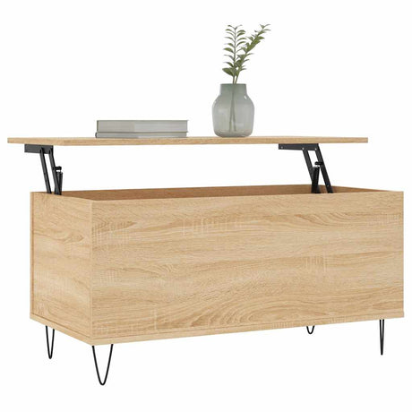 Vidaxl salontafel 90x44,5x45 cm bewerkt hout sonoma eikenkleurig