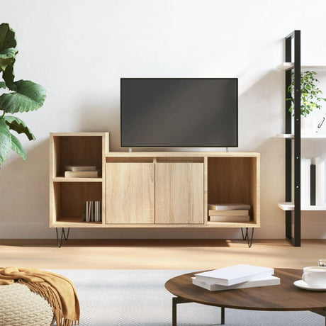 Vidaxl tv-meubel 100x35x55 cm bewerkt hout sonoma eikenkleurig