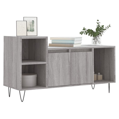Vidaxl tv-meubel 100x35x55 cm bewerkt hout grijs sonoma eikenkleurig