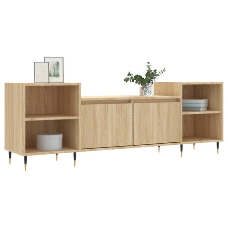 Vidaxl tv-meubel 160x35x55 cm bewerkt hout sonoma eikenkleurig