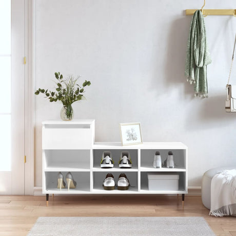 Szafka na buty Vidaxx 102x36x60 cm z drewna konstrukcyjnego w kolorze białym