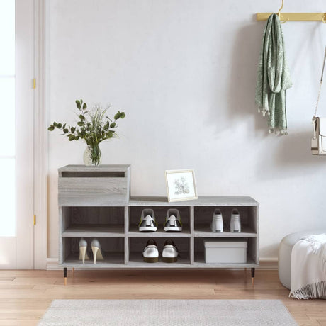 Szafka na buty VidaXL 102x36x60 cm z drewna konstrukcyjnego, szara sonoma