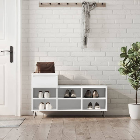 Szafka na buty Vidaxx 102x36x60 cm z drewna konstrukcyjnego w kolorze białym