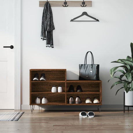 Szafka na buty Vidaxx 102x36x60 cm wykończona drewnem w kolorze brązowego dębu