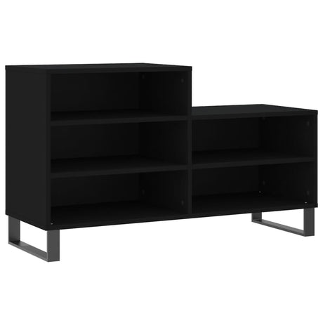 Szafka na buty Vidaxx 102x36x60 cm wykończona drewnem w kolorze czarnym