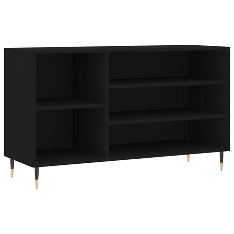 Szafka na buty Vidaxx 102x36x60 cm wykończona drewnem w kolorze czarnym