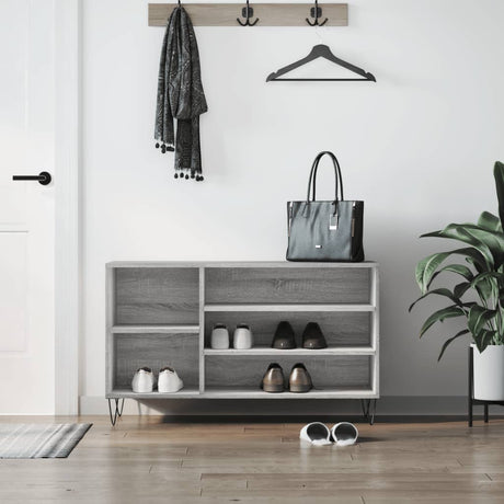 Szafka na buty VidaXL 102x36x60 cm z drewna konstrukcyjnego, szara sonoma