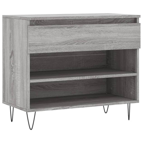 Szafka na buty VidaXL 70x36x60 cm z drewna konstrukcyjnego sonoma w kolorze szarym
