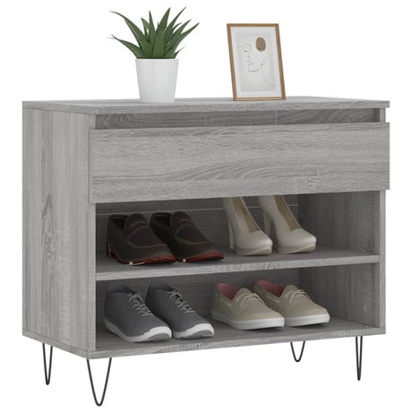 Szafka na buty VidaXL 70x36x60 cm z drewna konstrukcyjnego sonoma w kolorze szarym