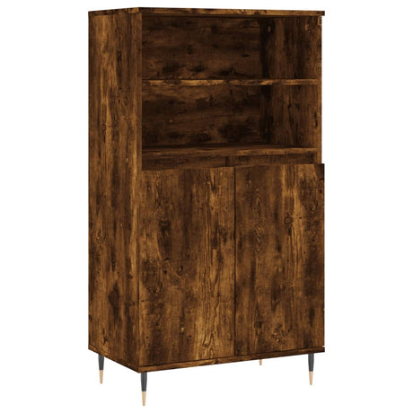 Vidaxl hoge kast 60x36x110 cm bewerkt hout gerookt eikenkleurig