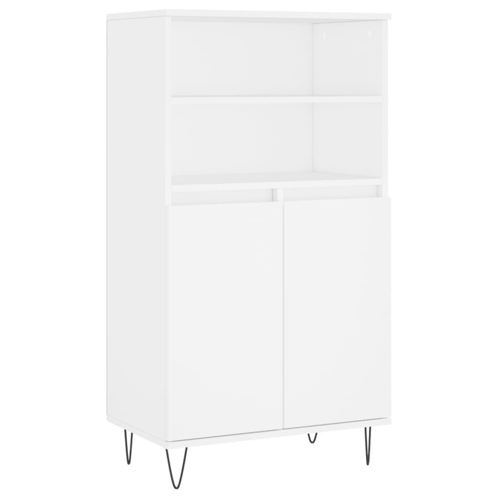 Vidaxl hoge kast 60x36x110 cm bewerkt hout wit