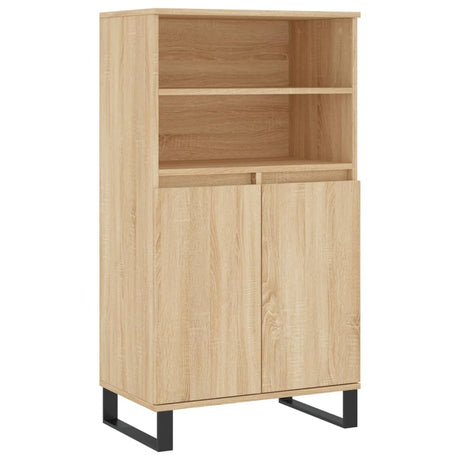 Vidaxl hoge kast 60x36x110 cm bewerkt hout sonoma eikenkleurig