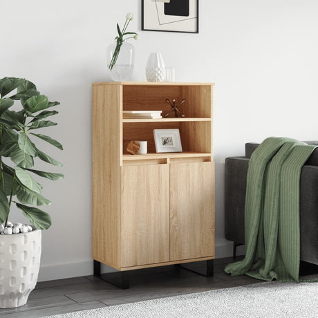Vidaxl hoge kast 60x36x110 cm bewerkt hout sonoma eikenkleurig