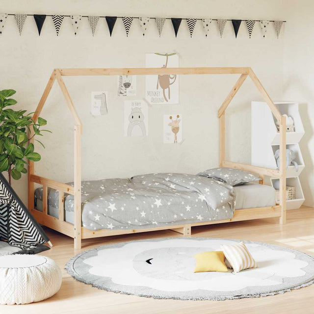 Vidaxl kinderbedframe 90x200 cm massief grenenhout