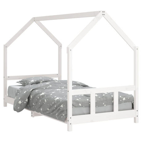 Vidaxl kinderbedframe 90x190 cm massief grenenhout wit