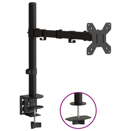 Uchwyt do monitora VidaXL VESA 75 100 mm, stal czarna