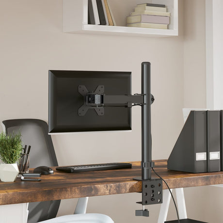 Uchwyt do monitora VidaXL VESA 75 100 mm, stal czarna