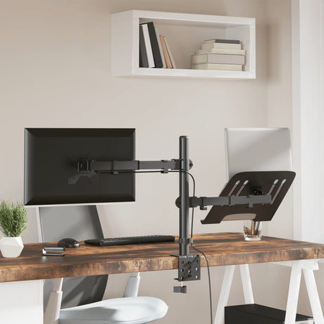 Uchwyt do monitora VidaXL VESA 75 100 mm, stal czarna