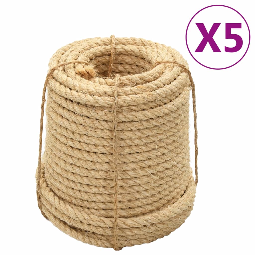 VidaXL Lina 5 szt., 20 mm, 100 m, sizal