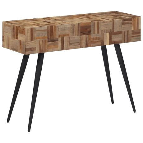 Vidaxl wandtafel 110x34x80 cm massief gerecycled teakhout