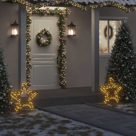 Gwiazda świąteczna Vidaxx z kolcami w ziemi 80 diod LED 60 cm