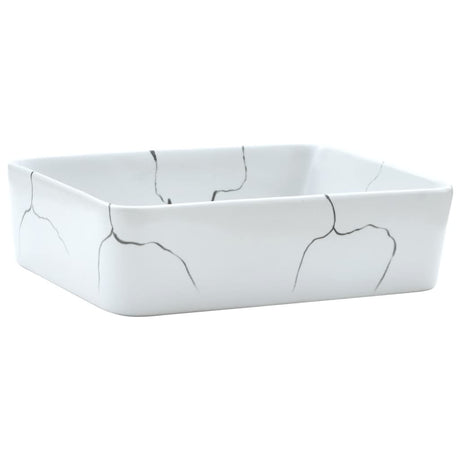 Zlew natynkowy Vidaxx prostokątny 46x35,5x13 cm ceramiczny biały