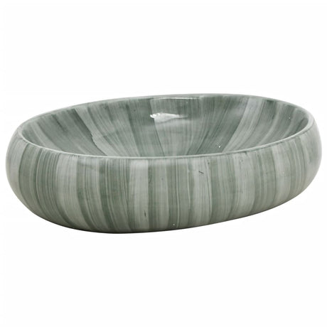 Zlew nablatowy Vidaxx owalny 59x40x15 cm ceramiczny zielony