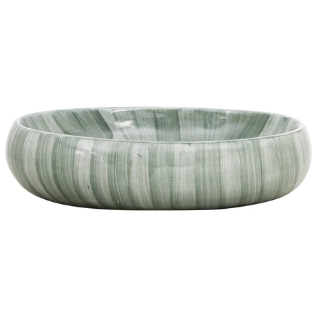 Zlew nablatowy Vidaxx owalny 59x40x15 cm ceramiczny zielony