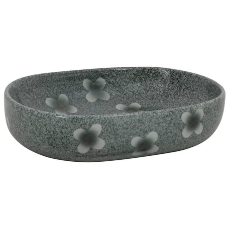 Zlew nablatowy Vidaxx owalny 59x40x14 cm ceramiczny niebieski