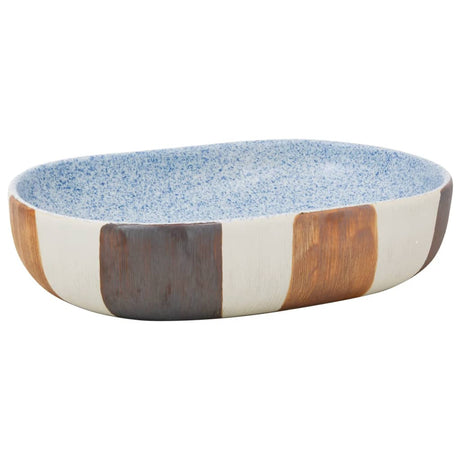 Zlew nablatowy Vidaxx owalny 59x40x14 cm ceramiczny wielokolorowy