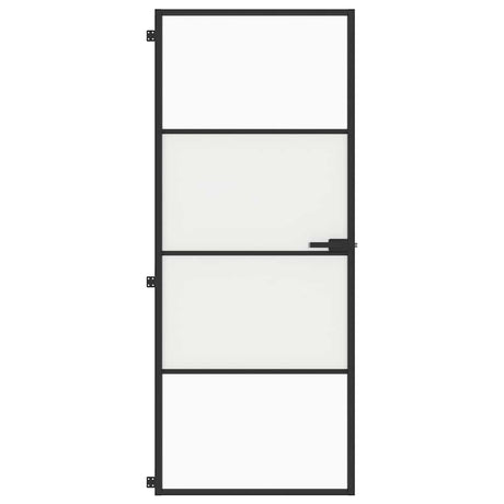 Drzwi wewnętrzne Vidaxx wąskie 83x201,5 cm szkło hartowane i aluminium w kolorze czarnym