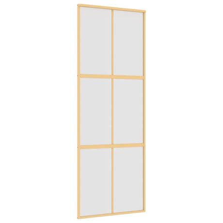 Drzwi przesuwne Vidaxx 76x205 cm szkło ESG matowe i aluminium w kolorze złotym