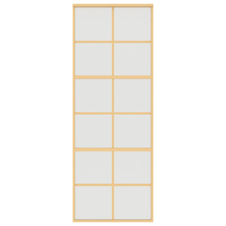 Drzwi przesuwne Vidaxx 76x205 cm matowe szkło ESG i aluminium w kolorze złotym