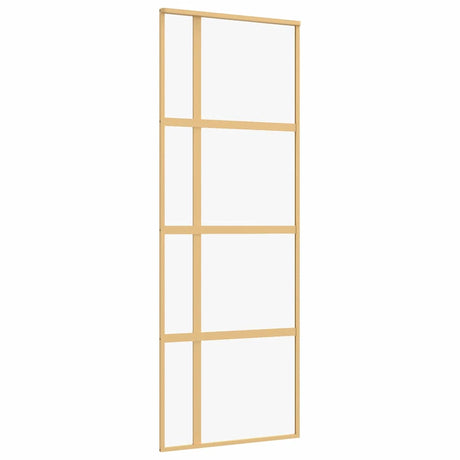 Drzwi przesuwne Vidaxx 76x205 cm przezroczyste szkło ESG i aluminium w kolorze złotym