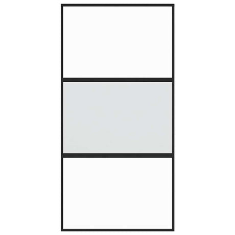 Drzwi przesuwne Vidaxx 102,5x205 cm szkło hartowane i aluminium w kolorze czarnym