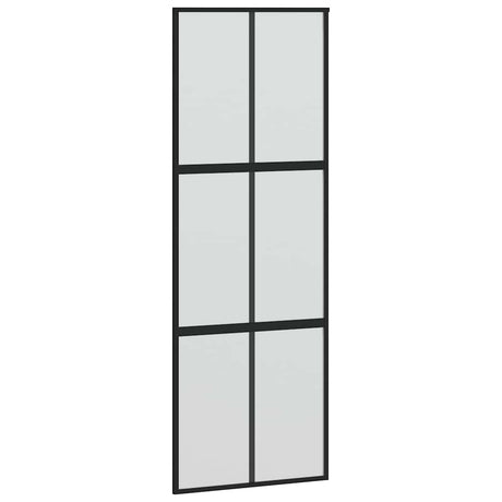 Drzwi przesuwne Vidaxx 76x205 cm szkło hartowane i aluminium w kolorze czarnym