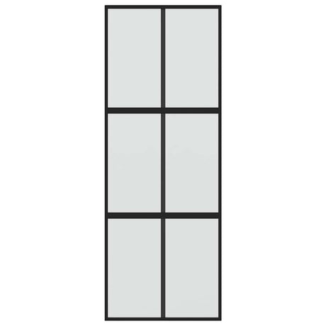 Drzwi przesuwne Vidaxx 76x205 cm szkło hartowane i aluminium w kolorze czarnym