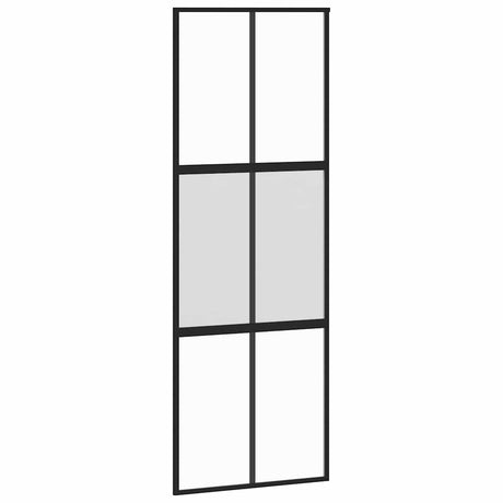 Drzwi przesuwne Vidaxx 76x205 cm szkło hartowane i aluminium w kolorze czarnym