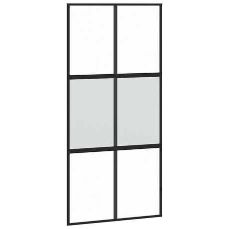 Drzwi przesuwne Vidaxx 102,5x205 cm szkło hartowane i aluminium w kolorze czarnym