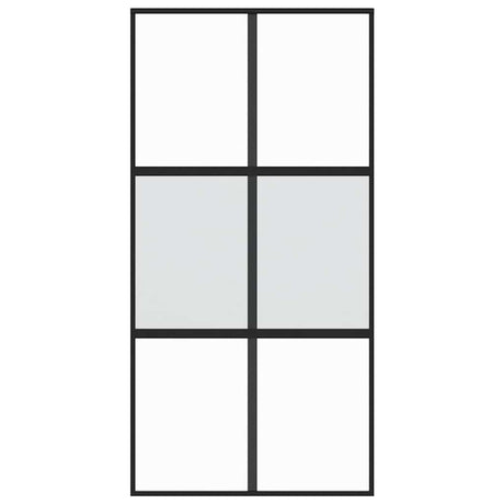 Drzwi przesuwne Vidaxx 102,5x205 cm szkło hartowane i aluminium w kolorze czarnym