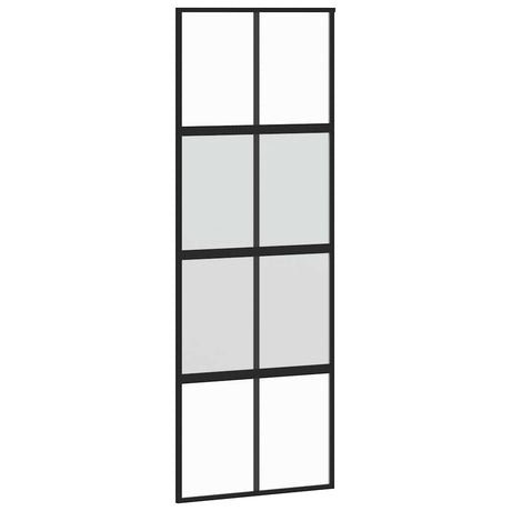 Drzwi przesuwne Vidaxx 76x205 cm szkło hartowane i aluminium w kolorze czarnym
