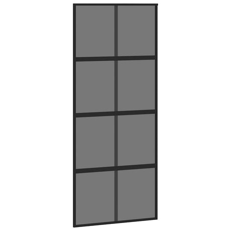 Drzwi przesuwne Vidaxx 90x205 cm szkło hartowane i aluminium w kolorze czarnym