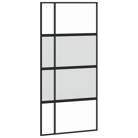 Drzwi przesuwne Vidaxx 102,5x205 cm szkło hartowane i aluminium w kolorze czarnym