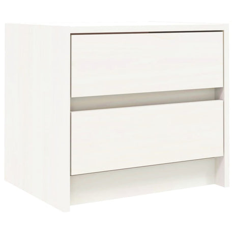 Vidaxl nachtkastje 40x31x35,5 cm massief grenenhout wit